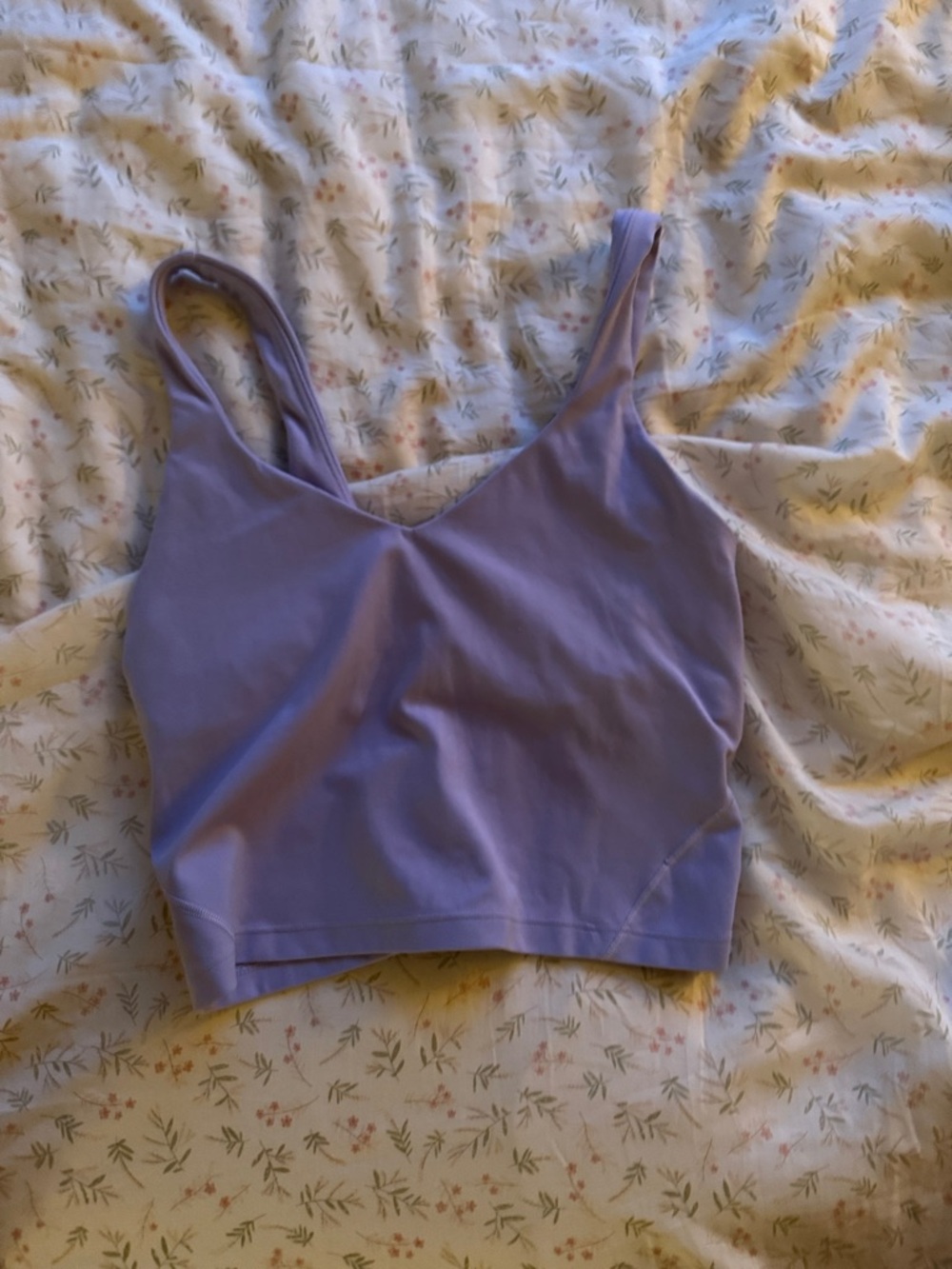 lululemon athletica Lavender V-Neck Longline Sports Bra Top